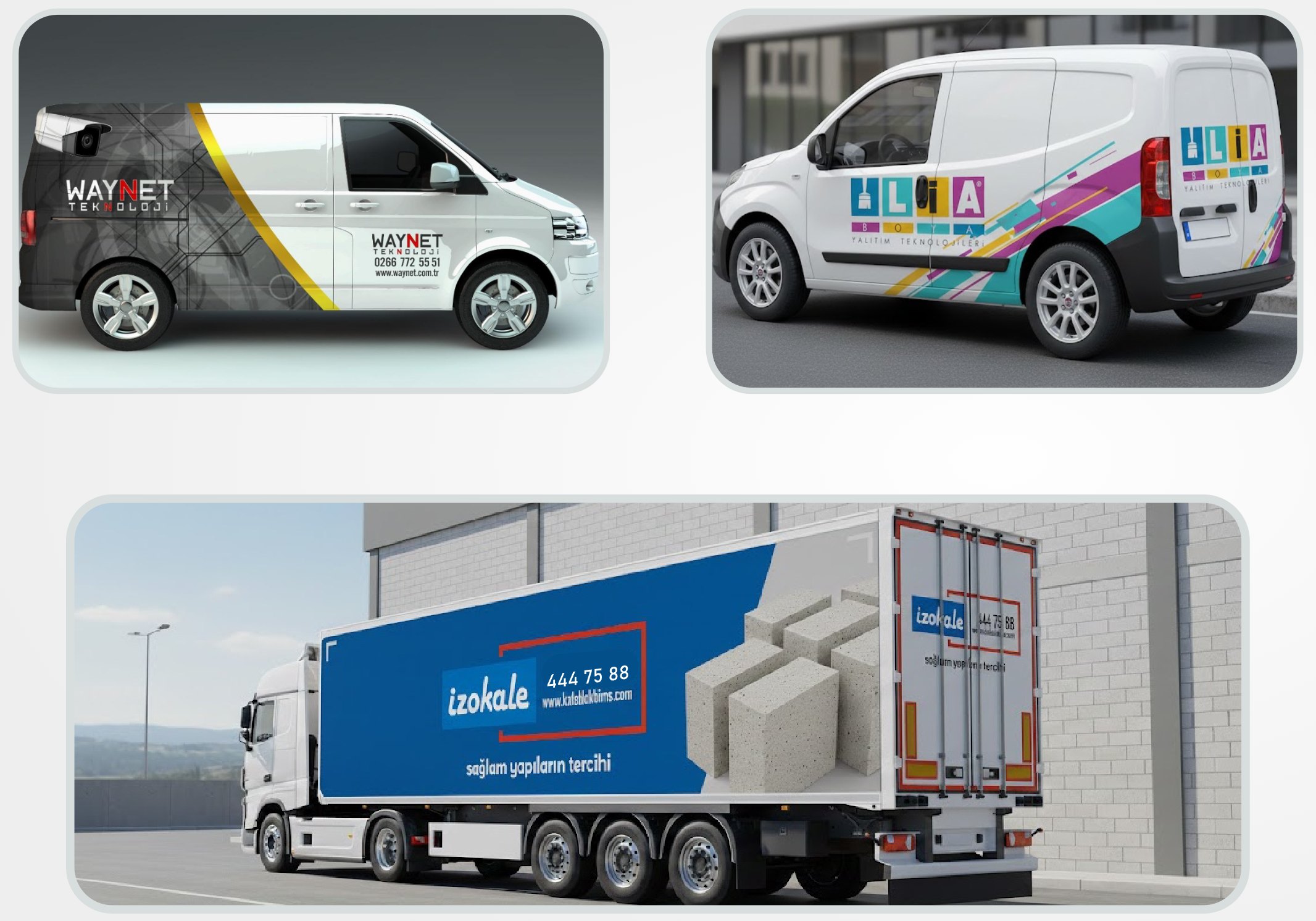 Vehicle Wraps — Graphic Design · Waynet, LİA, İzokale