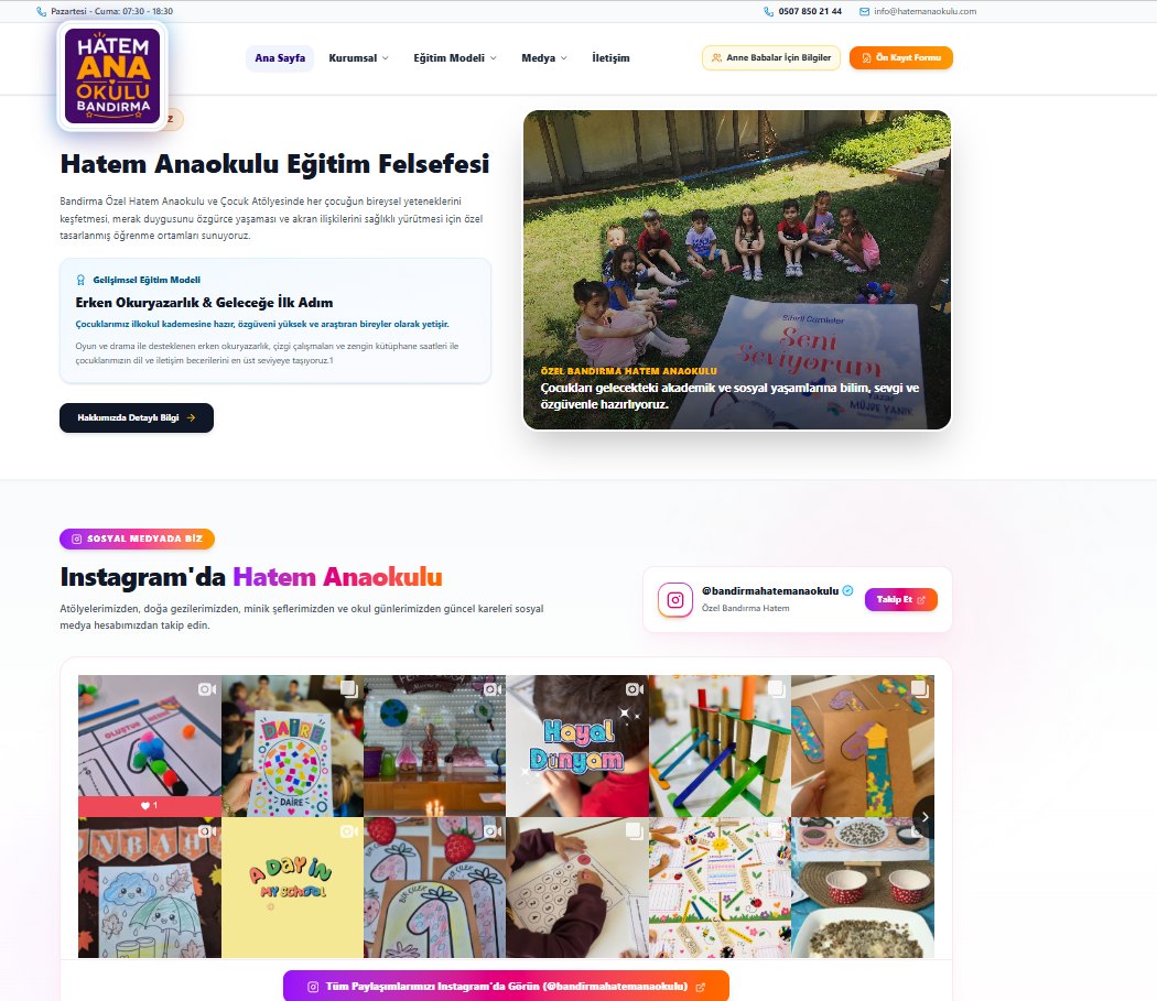 Hatem Anaokulu — Web Design · Education